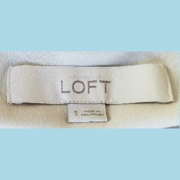 Ann Taylor LOFT Navy Ivory Jersey Pull-on Dress S - Picture 5 of 5